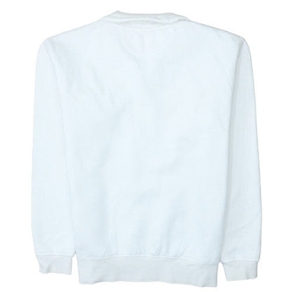 Mens UK Size M Zara White Henley Sweatshirt
