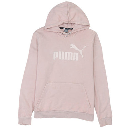 Womens UK Size XL PUMA Pink Pullover Hoodie
