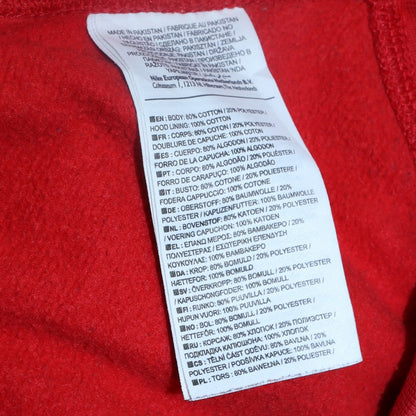 Mens UK Size XL Nike Red Full Zip Hoodie