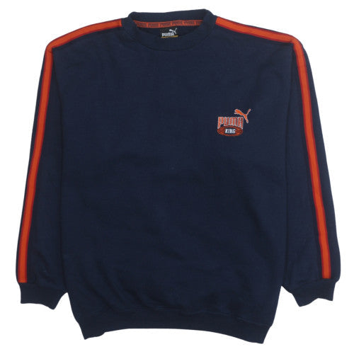 Mens UK Size L PUMA Blue Pullover Sweatshirt