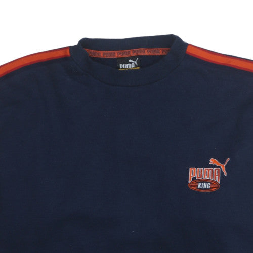 Mens UK Size L PUMA Blue Pullover Sweatshirt