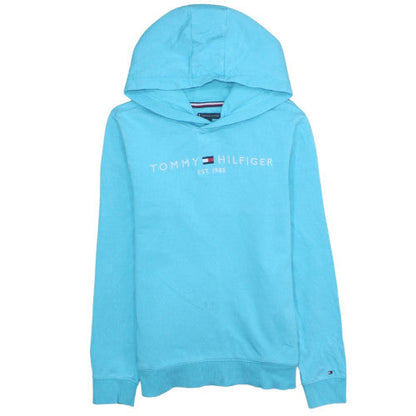Teens UK Size 164 Tommy Hilfiger Blue Pullover Hoodie