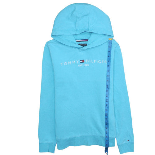 Teens UK Size 164 Tommy Hilfiger Blue Pullover Hoodie
