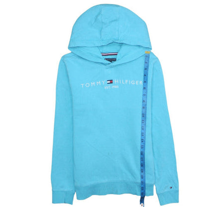 Teens UK Size 164 Tommy Hilfiger Blue Pullover Hoodie