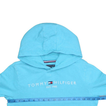 Teens UK Size 164 Tommy Hilfiger Blue Pullover Hoodie