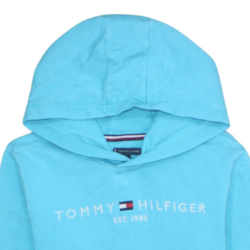 Teens UK Size 164 Tommy Hilfiger Blue Pullover Hoodie