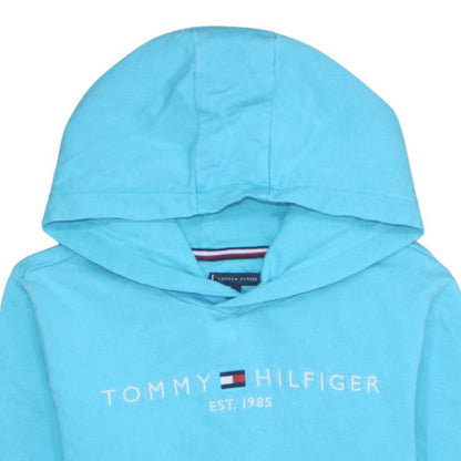 Teens UK Size 164 Tommy Hilfiger Blue Pullover Hoodie