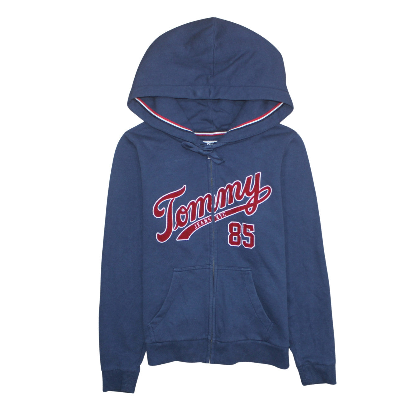 Mens UK Size M Tommy Jeans Blue Full Zip Hoodie