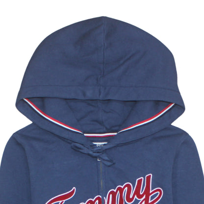 Mens UK Size M Tommy Jeans Blue Full Zip Hoodie