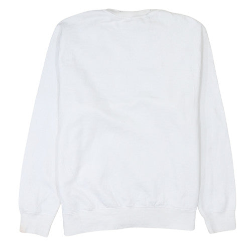 Mens UK Size L Nike White Pullover Sweatshirt