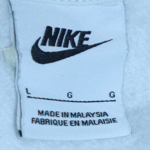 Mens UK Size L Nike White Pullover Sweatshirt