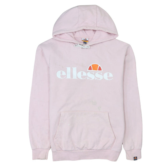 Womens UK Size M ellesse Pink Pullover Hoodie