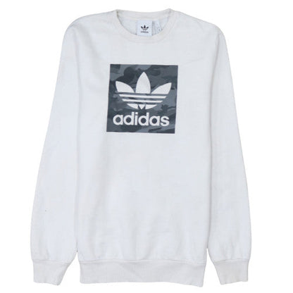 Mens UK Size S adidas White Pullover Sweatshirt