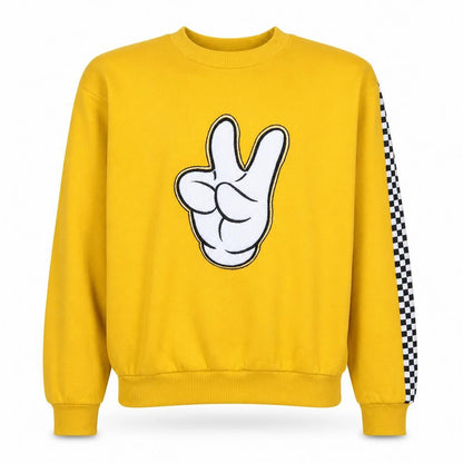 Mens UK Size L Disney Yellow Pullover Sweatshirt