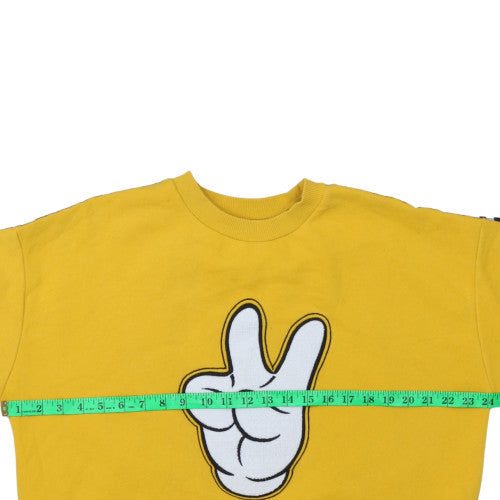 Mens UK Size L Disney Yellow Pullover Sweatshirt
