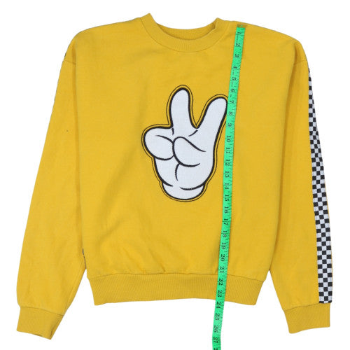 Mens UK Size L Disney Yellow Pullover Sweatshirt