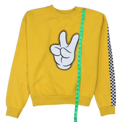 Mens UK Size L Disney Yellow Pullover Sweatshirt
