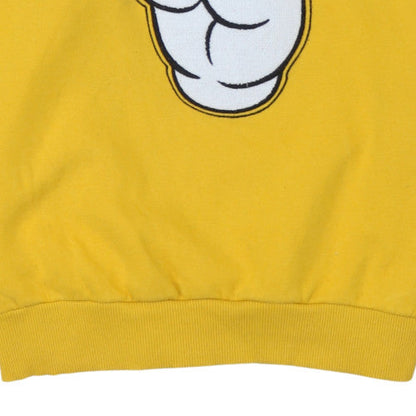 Mens UK Size L Disney Yellow Pullover Sweatshirt