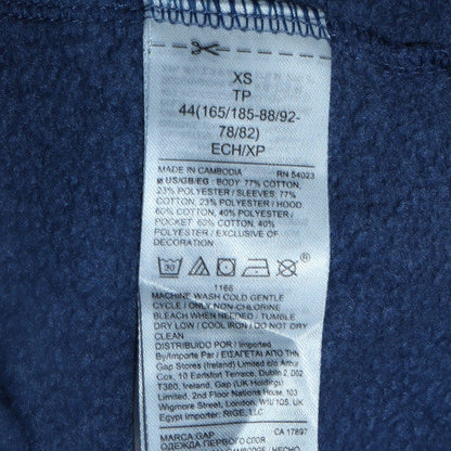 Mens UK Size XS Gap Blue Pullover Hoodie