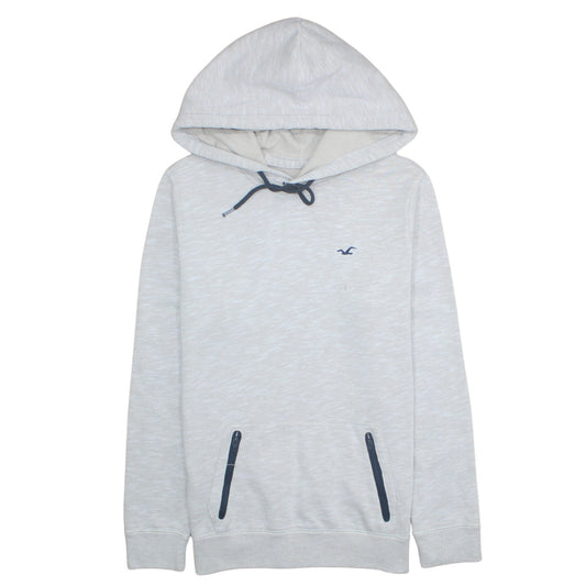 Mens UK Size M Hollister Grey Pullover Hoodie
