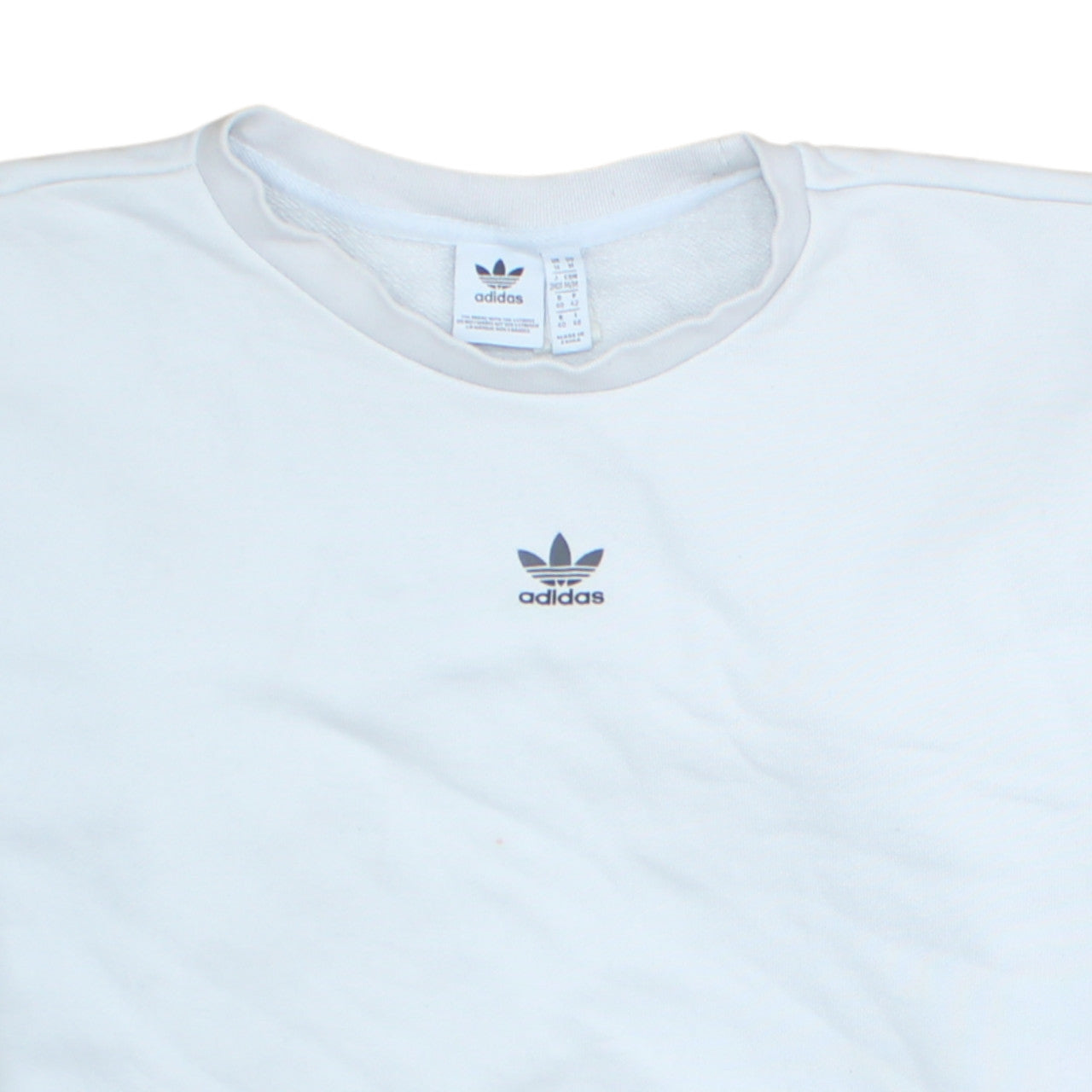 Womens UK Size M adidas White Pullover Sweatshirt