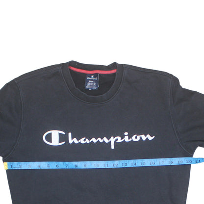 Mens UK Size S Champion Black Pullover Sweatshirt