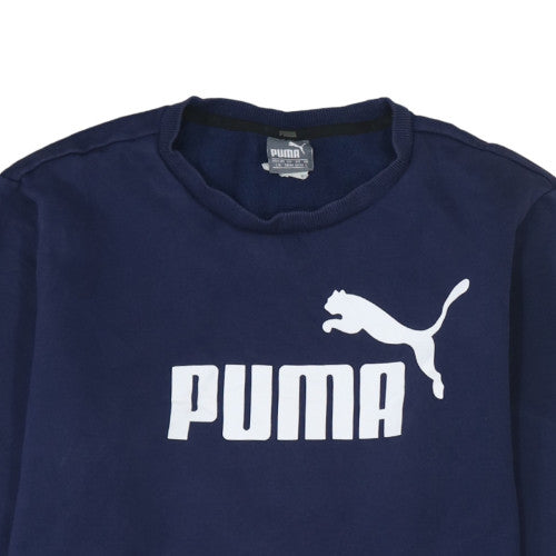 Mens UK Size L PUMA Blue Pullover Sweatshirt
