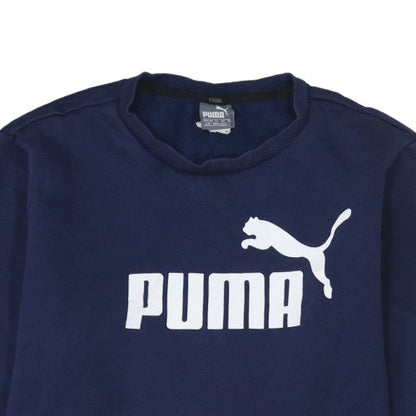 Mens UK Size L PUMA Blue Pullover Sweatshirt