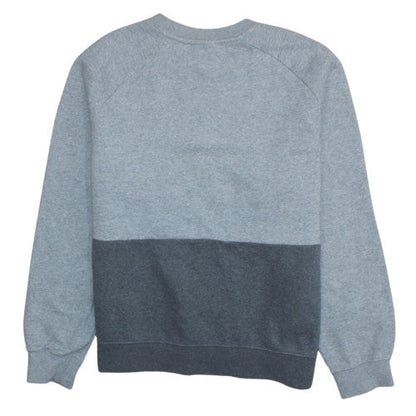 Nike Men's Grey Colour Block Pullover Sweatshirt Size M