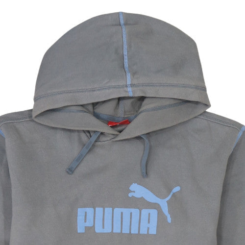 Mens UK Size M PUMA Grey Pullover Hoodie
