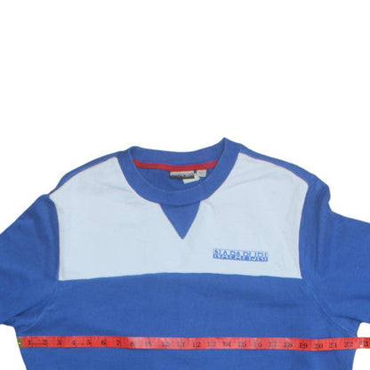 Mens UK Size M Napapijri Blue Pullover Sweatshirt