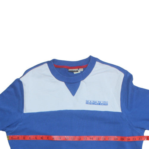 Mens UK Size M Napapijri Blue Pullover Sweatshirt