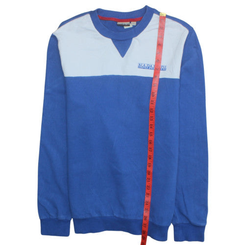 Mens UK Size M Napapijri Blue Pullover Sweatshirt