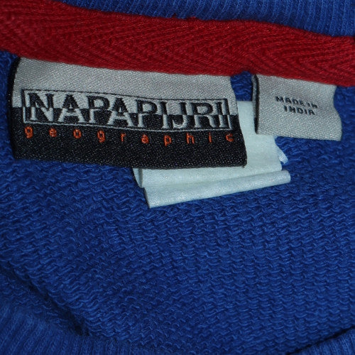 Mens UK Size M Napapijri Blue Pullover Sweatshirt