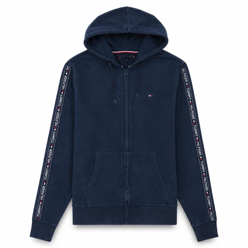 Mens UK Size M Tommy Hilfiger Blue Full Zip Hoodie