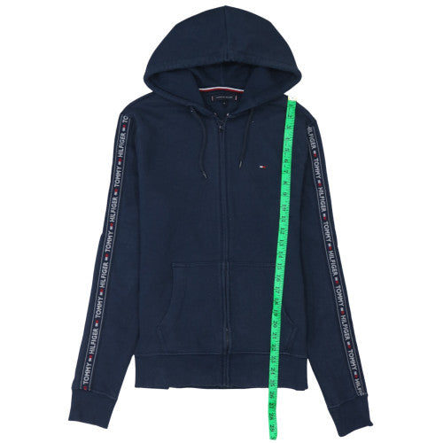 Mens UK Size M Tommy Hilfiger Blue Full Zip Hoodie