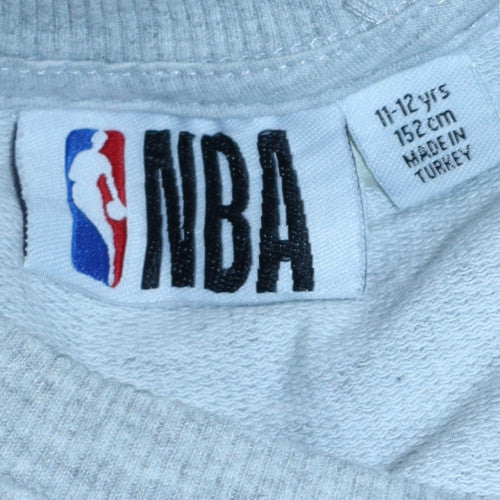 Teens UK Size 164 NBA Grey Pullover Sweatshirt