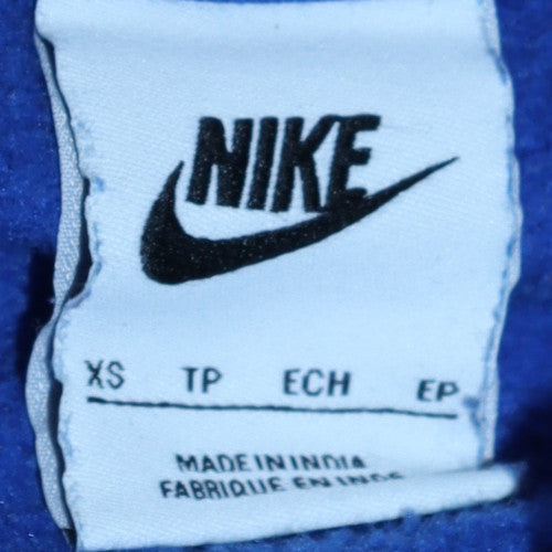 Mens UK Size XS Nike Blue Pullover Hoodie
