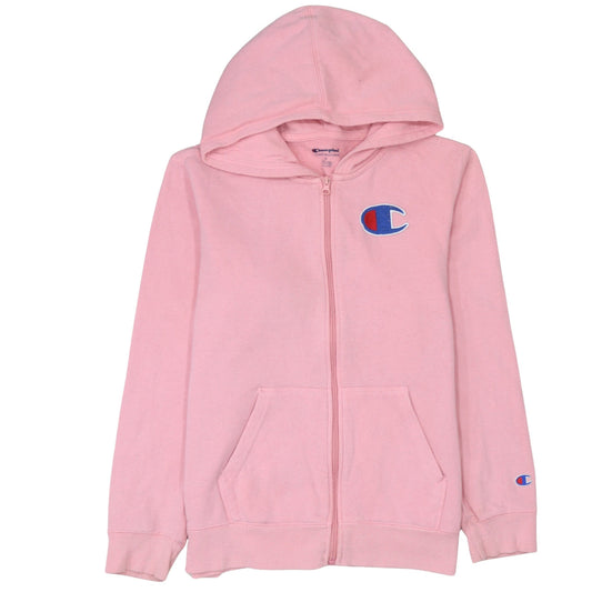 Womens UK Size XL Champion Pink Full Zip Hoodie