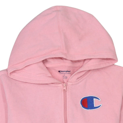 Womens UK Size XL Champion Pink Full Zip Hoodie