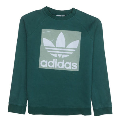 Womens UK Size 14 adidas Green Pullover Sweatshirt