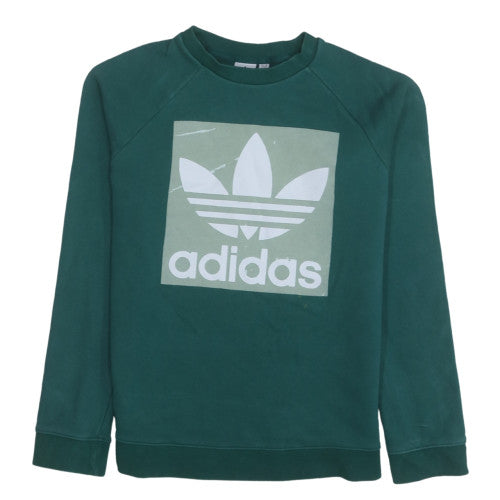 Womens UK Size 14 adidas Green Pullover Sweatshirt