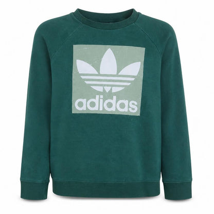 Womens UK Size 14 adidas Green Pullover Sweatshirt