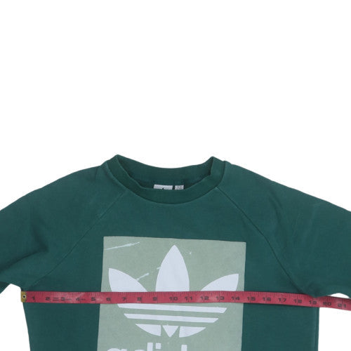 Womens UK Size 14 adidas Green Pullover Sweatshirt
