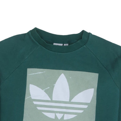 Womens UK Size 14 adidas Green Pullover Sweatshirt