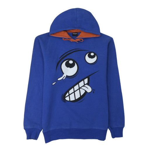 Mens UK Size XL Fishbone Blue Pullover Hoodie