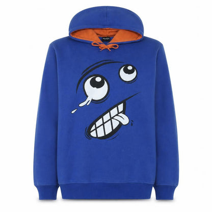 Mens UK Size XL Fishbone Blue Pullover Hoodie