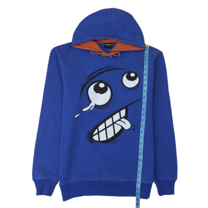Mens UK Size XL Fishbone Blue Pullover Hoodie