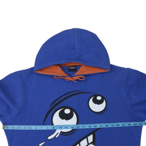 Mens UK Size XL Fishbone Blue Pullover Hoodie