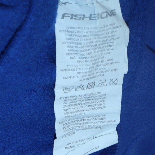 Mens UK Size XL Fishbone Blue Pullover Hoodie